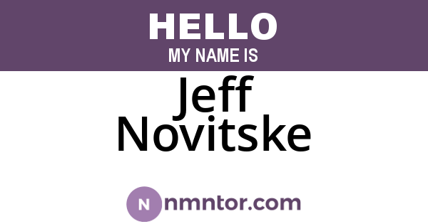 Jeff Novitske