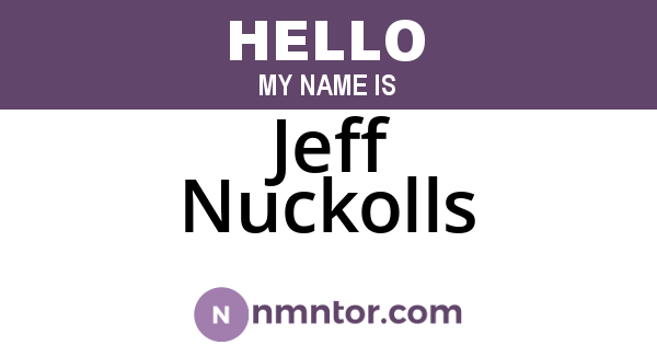 Jeff Nuckolls