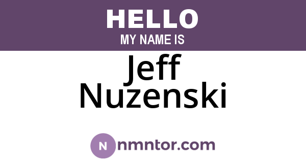 Jeff Nuzenski