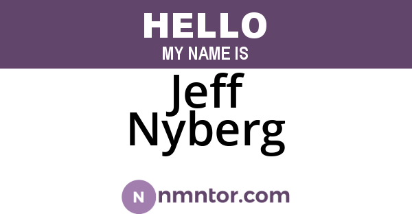 Jeff Nyberg