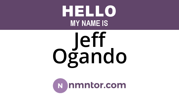 Jeff Ogando