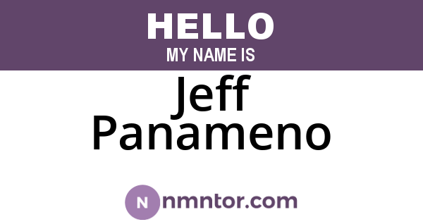Jeff Panameno