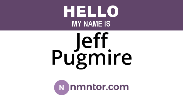 Jeff Pugmire