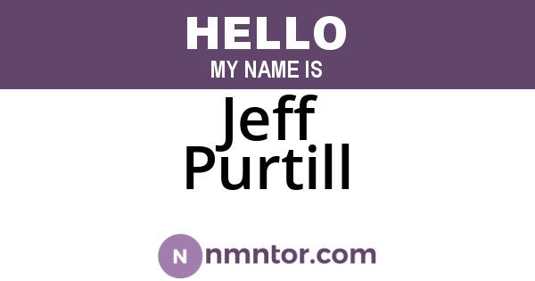 Jeff Purtill