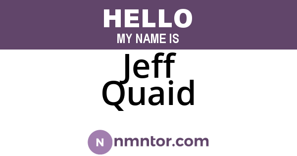 Jeff Quaid