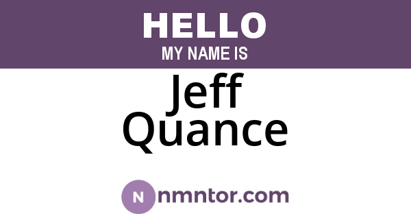 Jeff Quance