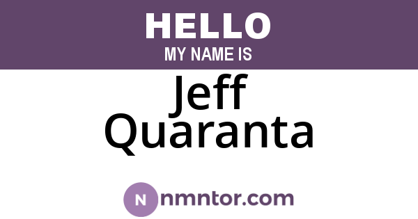 Jeff Quaranta