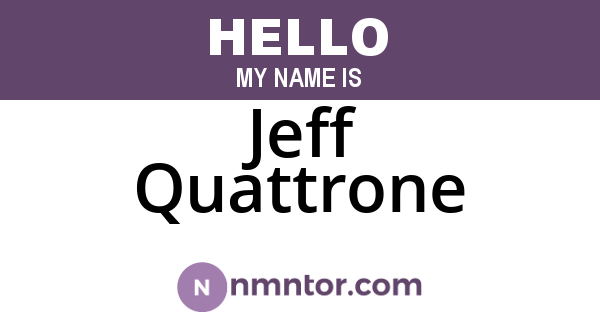 Jeff Quattrone