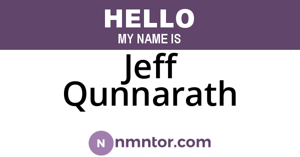 Jeff Qunnarath