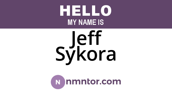 Jeff Sykora