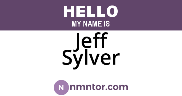 Jeff Sylver
