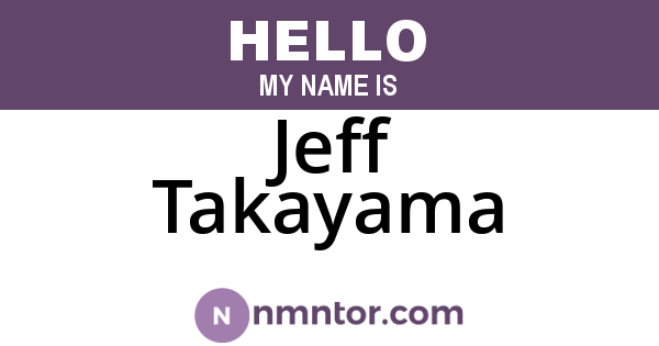 Jeff Takayama