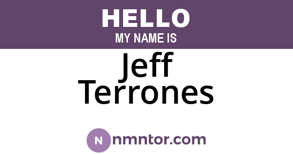 Jeff Terrones