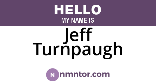 Jeff Turnpaugh