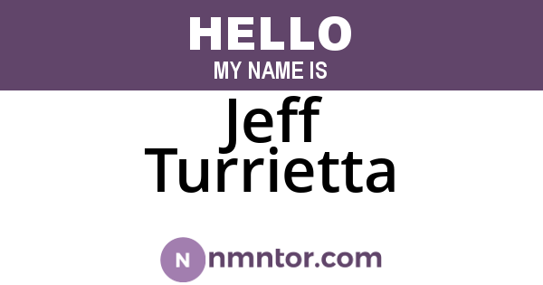 Jeff Turrietta