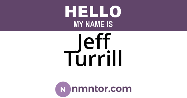 Jeff Turrill