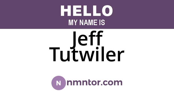 Jeff Tutwiler