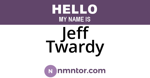 Jeff Twardy