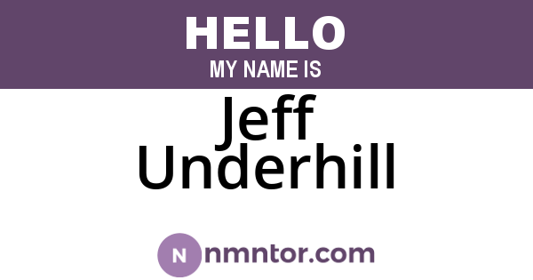Jeff Underhill