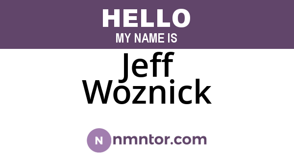 Jeff Woznick