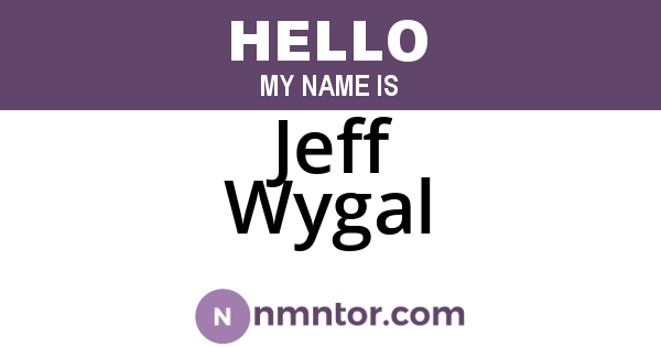 Jeff Wygal