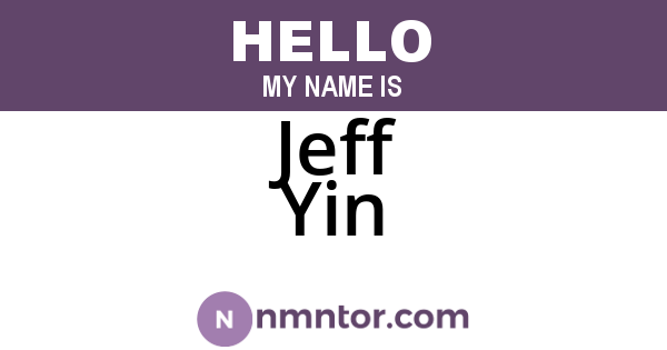 Jeff Yin