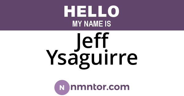 Jeff Ysaguirre