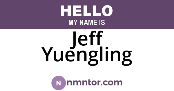 Jeff Yuengling