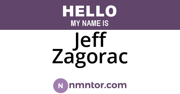 Jeff Zagorac