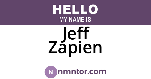 Jeff Zapien
