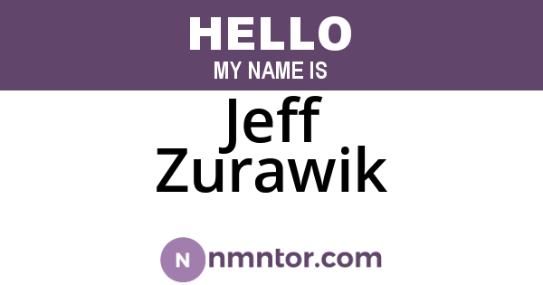Jeff Zurawik