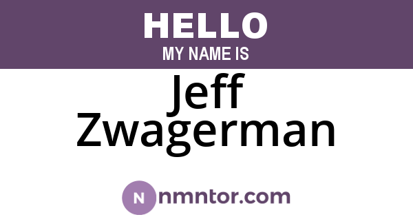 Jeff Zwagerman