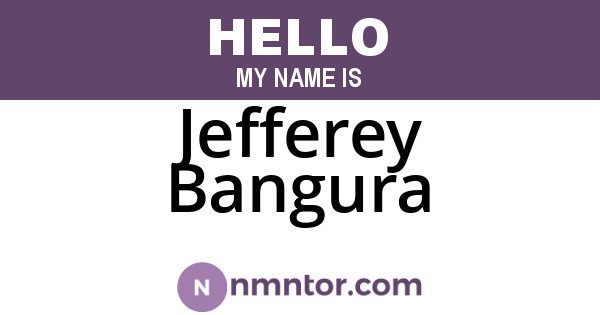 Jefferey Bangura