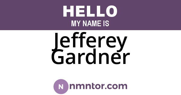 Jefferey Gardner