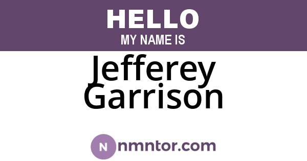 Jefferey Garrison