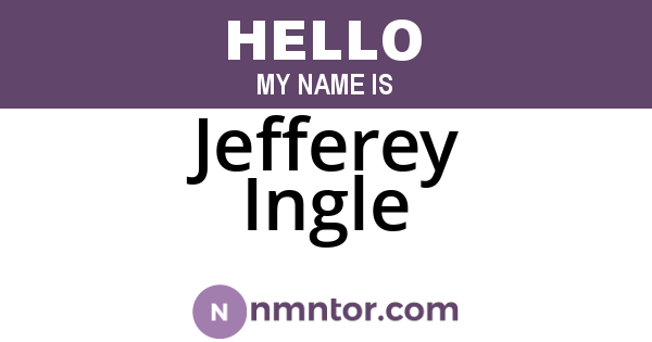 Jefferey Ingle