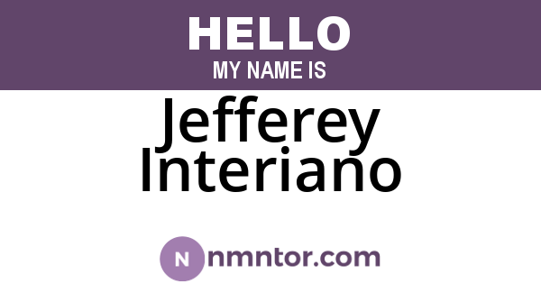 Jefferey Interiano