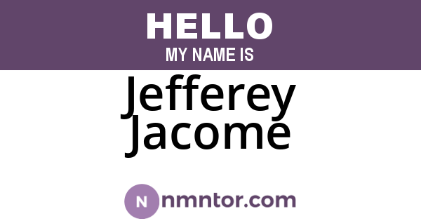 Jefferey Jacome