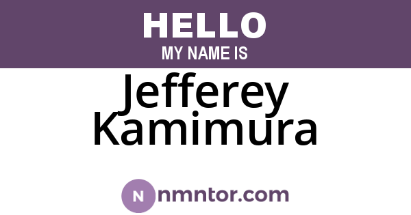 Jefferey Kamimura