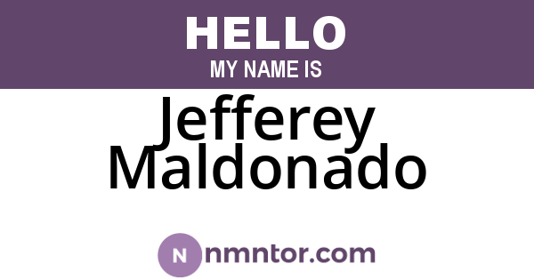 Jefferey Maldonado
