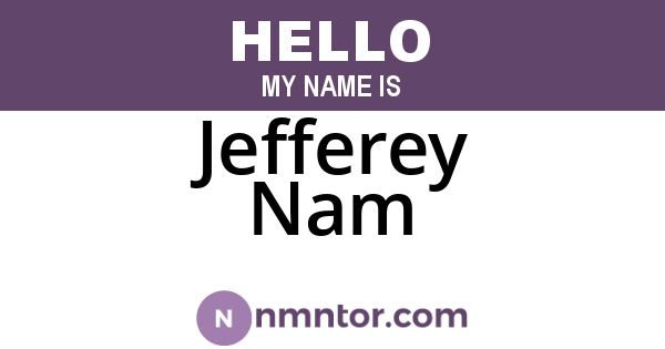 Jefferey Nam