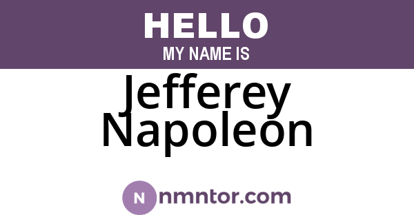 Jefferey Napoleon