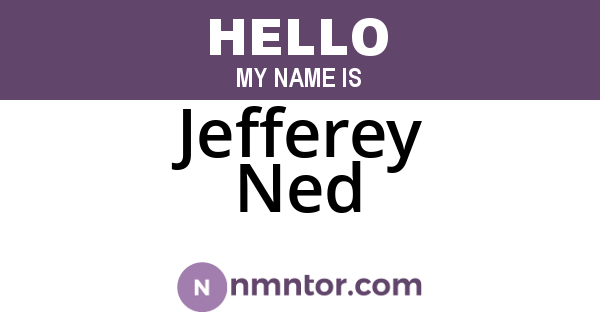 Jefferey Ned