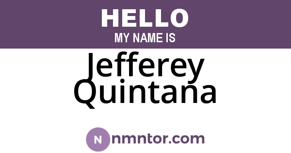 Jefferey Quintana