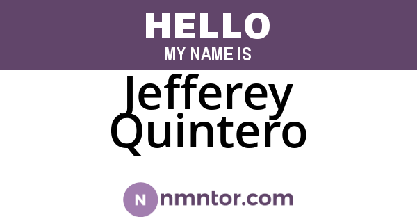Jefferey Quintero
