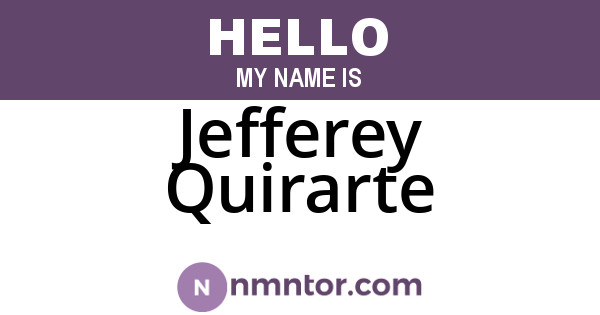 Jefferey Quirarte