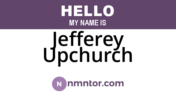 Jefferey Upchurch