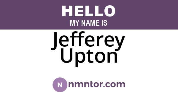 Jefferey Upton