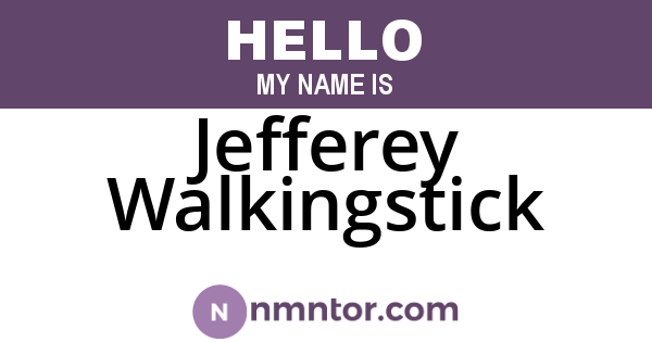 Jefferey Walkingstick