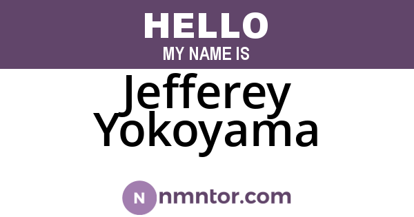 Jefferey Yokoyama